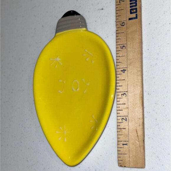 Holiday Christmas JOY tray Knickknack dish trinket tray Christmas candy dish - Picture 7 of 7